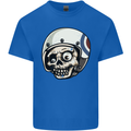 MOD Scooter Skull Motorcycle Biker Mens Cotton T-Shirt Tee Top Royal Blue