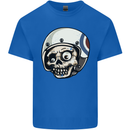 MOD Scooter Skull Motorcycle Biker Mens Cotton T-Shirt Tee Top Royal Blue