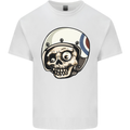 MOD Scooter Skull Motorcycle Biker Mens Cotton T-Shirt Tee Top White