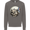 MOD Scooter Skull Motorcycle Biker Mens Sweatshirt Jumper Charcoal