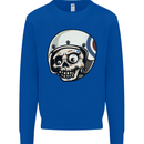 MOD Scooter Skull Motorcycle Biker Mens Sweatshirt Jumper Royal Blue