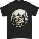 MOD Scooter Skull Motorcycle Biker Mens T-Shirt 100% Cotton Black