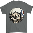 MOD Scooter Skull Motorcycle Biker Mens T-Shirt 100% Cotton Charcoal