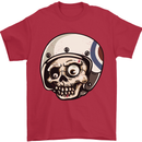 MOD Scooter Skull Motorcycle Biker Mens T-Shirt 100% Cotton Red
