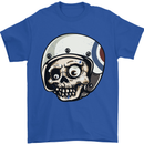 MOD Scooter Skull Motorcycle Biker Mens T-Shirt 100% Cotton Royal Blue