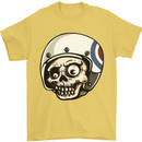 MOD Scooter Skull Motorcycle Biker Mens T-Shirt 100% Cotton Yellow