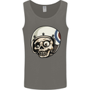 MOD Scooter Skull Motorcycle Biker Mens Vest Tank Top Charcoal