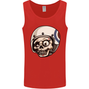 MOD Scooter Skull Motorcycle Biker Mens Vest Tank Top Red