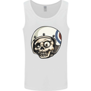 MOD Scooter Skull Motorcycle Biker Mens Vest Tank Top White