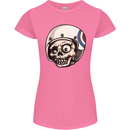 MOD Scooter Skull Motorcycle Biker Womens Petite Cut T-Shirt Azalea