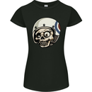 MOD Scooter Skull Motorcycle Biker Womens Petite Cut T-Shirt Black