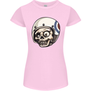 MOD Scooter Skull Motorcycle Biker Womens Petite Cut T-Shirt Light Pink