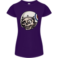MOD Scooter Skull Motorcycle Biker Womens Petite Cut T-Shirt Purple