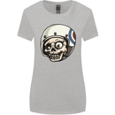 MOD Scooter Skull Motorcycle Biker Womens Wider Cut T-Shirt Sports Grey