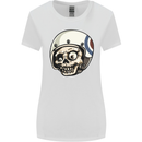 MOD Scooter Skull Motorcycle Biker Womens Wider Cut T-Shirt White