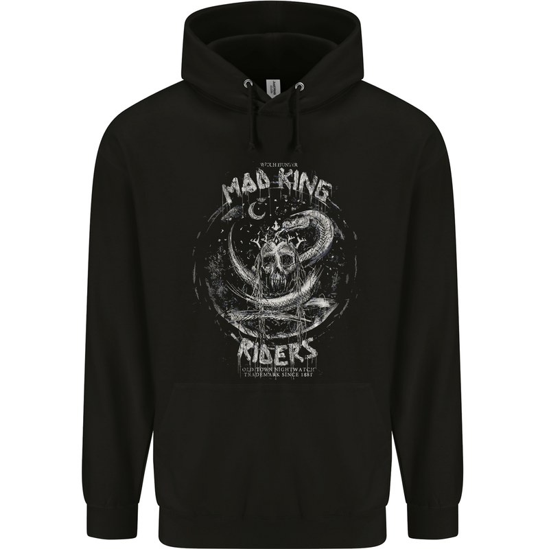 Mad King Riders Motorcycle Biker Motorbike Mens 80% Cotton Hoodie Black