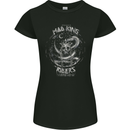Mad King Riders Motorcycle Biker Motorbike Womens Petite Cut T-Shirt Black