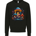 Magic Mushroom Landscape Trippy Kids Sweatshirt Jumper Black