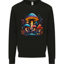 Magic Mushroom Landscape Trippy Kids Sweatshirt Jumper Black