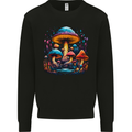 Magic Mushroom Landscape Trippy Mens Sweatshirt Jumper Black