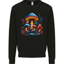 Magic Mushroom Landscape Trippy Mens Sweatshirt Jumper Black