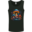 Magic Mushroom Landscape Trippy Mens Vest Tank Top Black