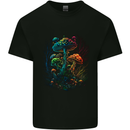 Magic Mushrooms Psychedelic Trippy LSD Kids T-Shirt Childrens Black