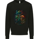 Magic Mushrooms Psychedelic Trippy LSD Mens Sweatshirt Jumper Black