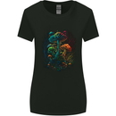 Magic Mushrooms Psychedelic Trippy LSD Womens Wider Cut T-Shirt Black