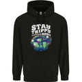 Magic Mushrooms Stay Trippy Little Hippy LSD Mens 80% Cotton Hoodie Black