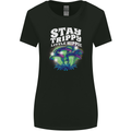 Magic Mushrooms Stay Trippy Little Hippy LSD Womens Wider Cut T-Shirt Black