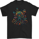 a black t - shirt with an image of an octopus