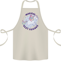 Magical Friends a Girl Riding a Unicorn Cotton Apron 100% Organic Natural