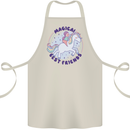 Magical Friends a Girl Riding a Unicorn Cotton Apron 100% Organic Natural