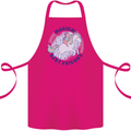 Magical Friends a Girl Riding a Unicorn Cotton Apron 100% Organic Pink