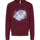 Magical Friends a Girl Riding a Unicorn Kids Sweatshirt Jumper Maroon