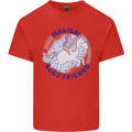 Magical Friends a Girl Riding a Unicorn Kids T-Shirt Childrens Red