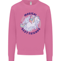 Magical Friends a Girl Riding a Unicorn Mens Sweatshirt Jumper Azalea