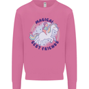 Magical Friends a Girl Riding a Unicorn Mens Sweatshirt Jumper Azalea