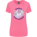 Magical Friends a Girl Riding a Unicorn Womens Wider Cut T-Shirt Azalea