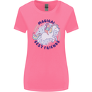 Magical Friends a Girl Riding a Unicorn Womens Wider Cut T-Shirt Azalea