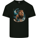 Majestic Fantasy Lion Kids T-Shirt Childrens Black