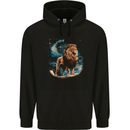 Majestic Fantasy Lion Mens 80% Cotton Hoodie Black