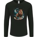 Majestic Fantasy Lion Mens Long Sleeve T-Shirt Black