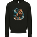 Majestic Fantasy Lion Mens Sweatshirt Jumper Black