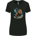 Majestic Fantasy Lion Womens Wider Cut T-Shirt Black