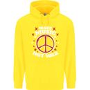 Make Music Not War Peace Hippy Rock Anti-war Childrens Kids Hoodie Yellow