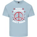 Make Music Not War Peace Hippy Rock Anti-war Kids T-Shirt Childrens Light Blue