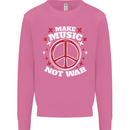 Make Music Not War Peace Hippy Rock Anti-war Mens Sweatshirt Jumper Azalea
