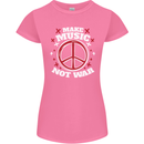 Make Music Not War Peace Hippy Rock Anti-war Womens Petite Cut T-Shirt Azalea